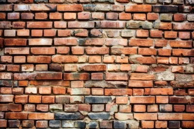 Weathered Red Brick Wall Texture Background