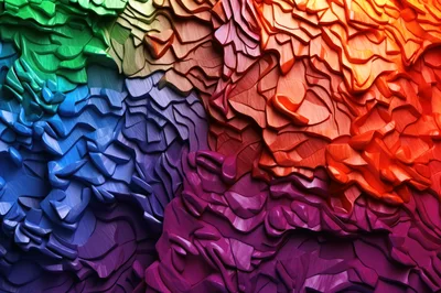 Abstract Colorful Layered Geometric Relief Texture