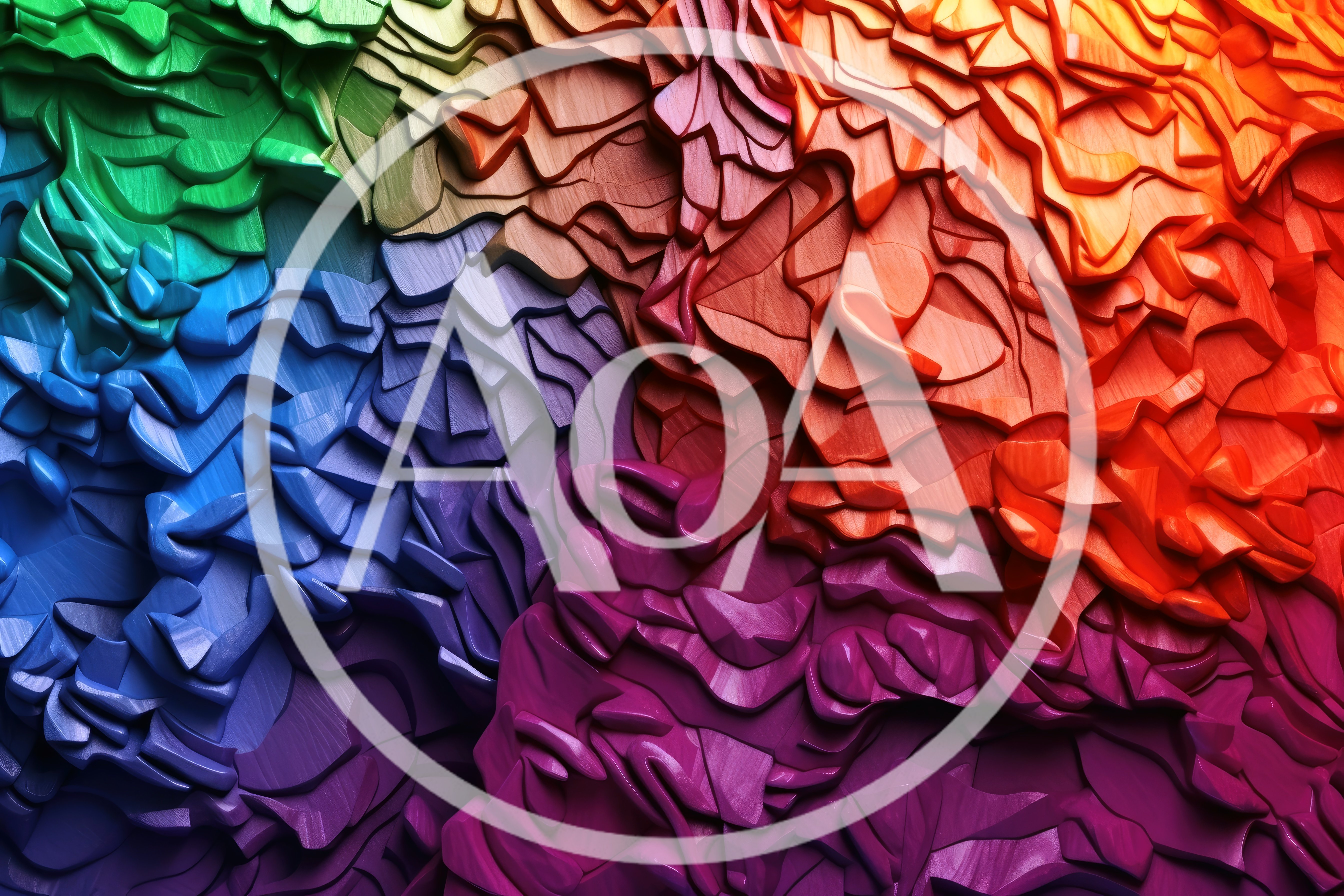 Abstract Colorful Layered Geometric Relief Texture