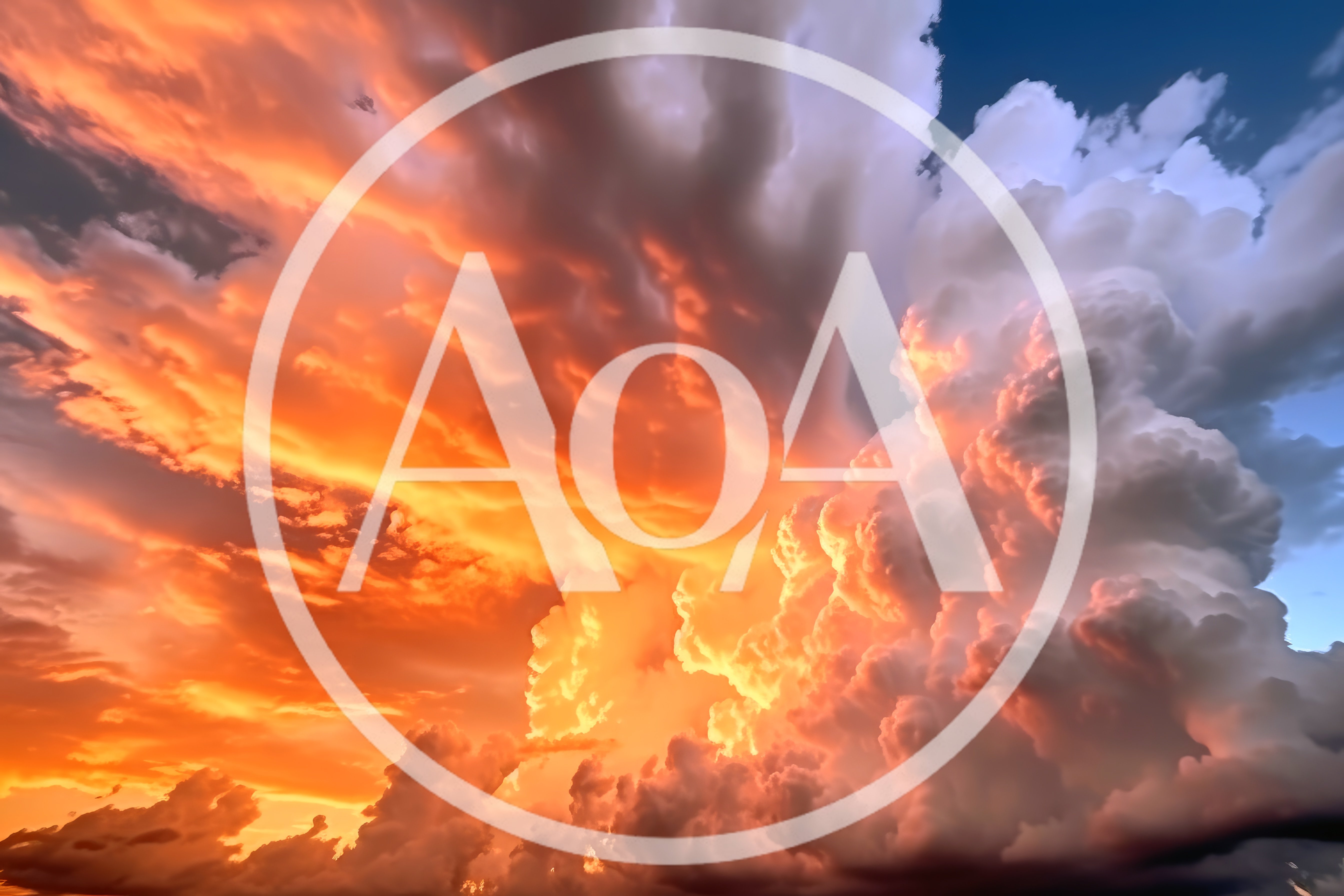 Dramatic Sunset Clouds With Vibrant Orange And Blue Tones