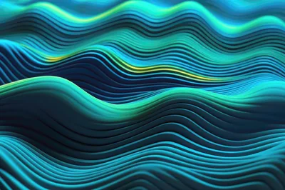 Abstract 3D Wavy Lines Background