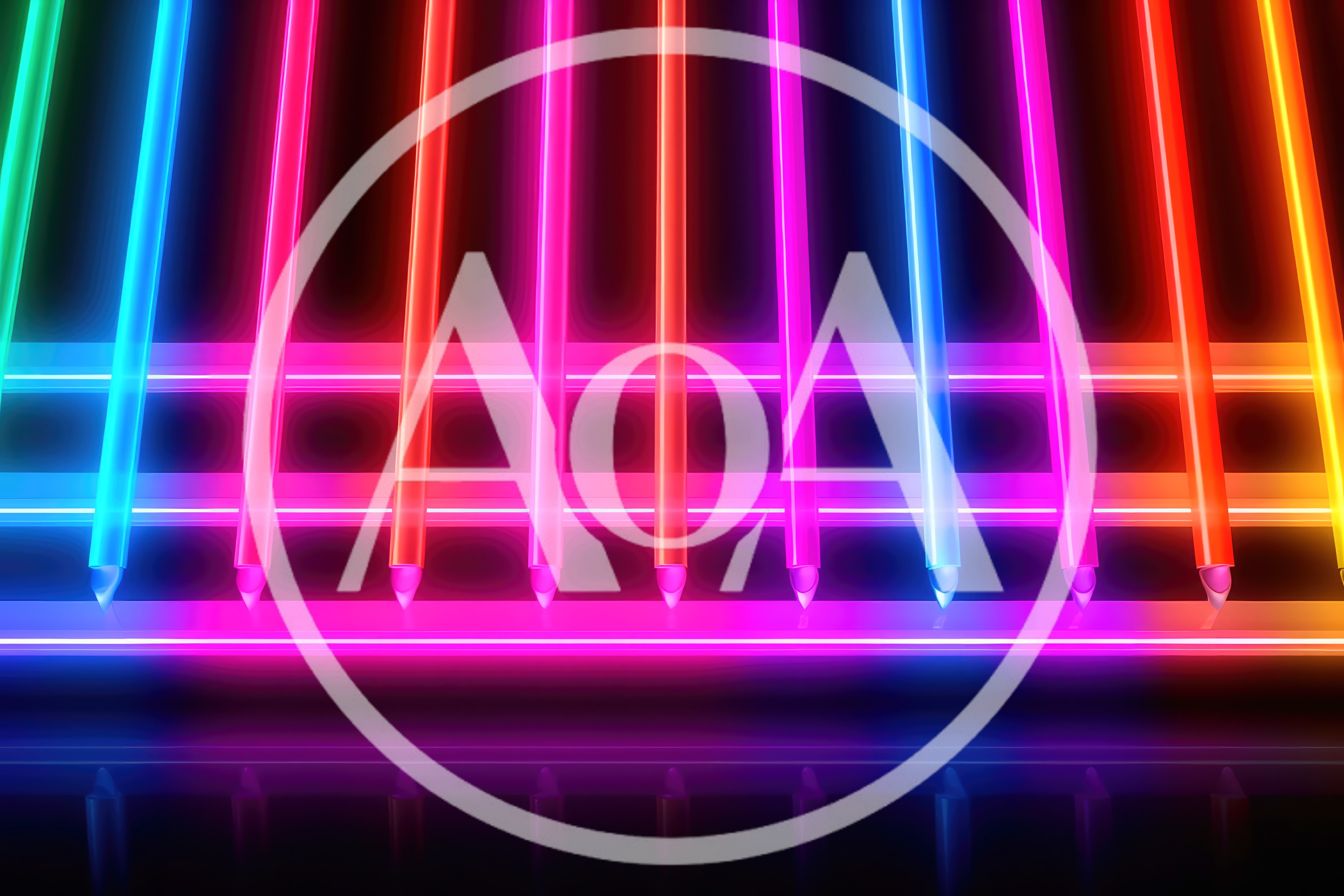 Abstract Neon Light Tubes Background