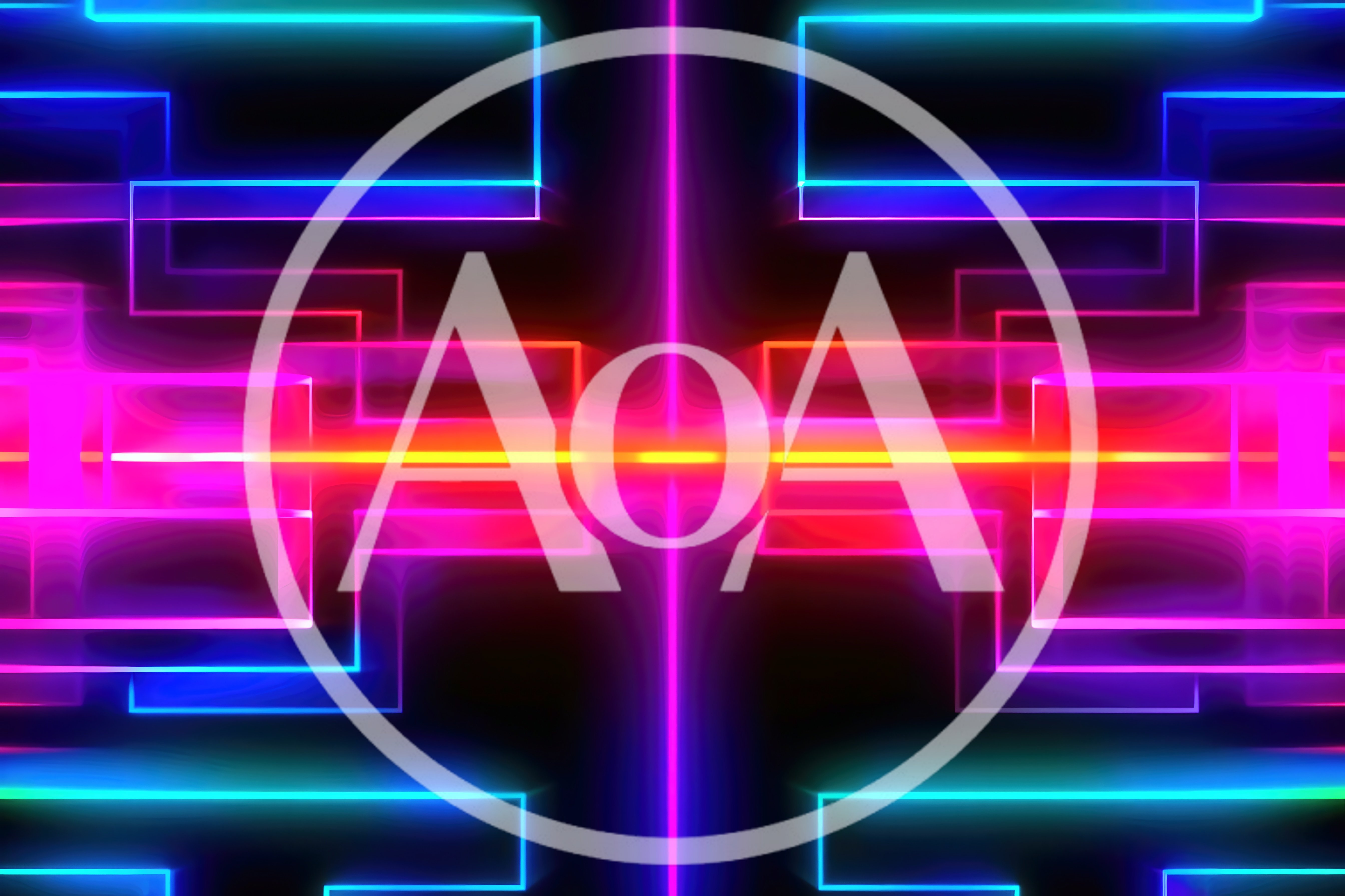 Abstract Neon Geometric Light Patterns