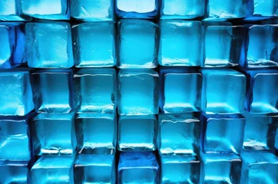 Glowing Blue Ice Cubes Background