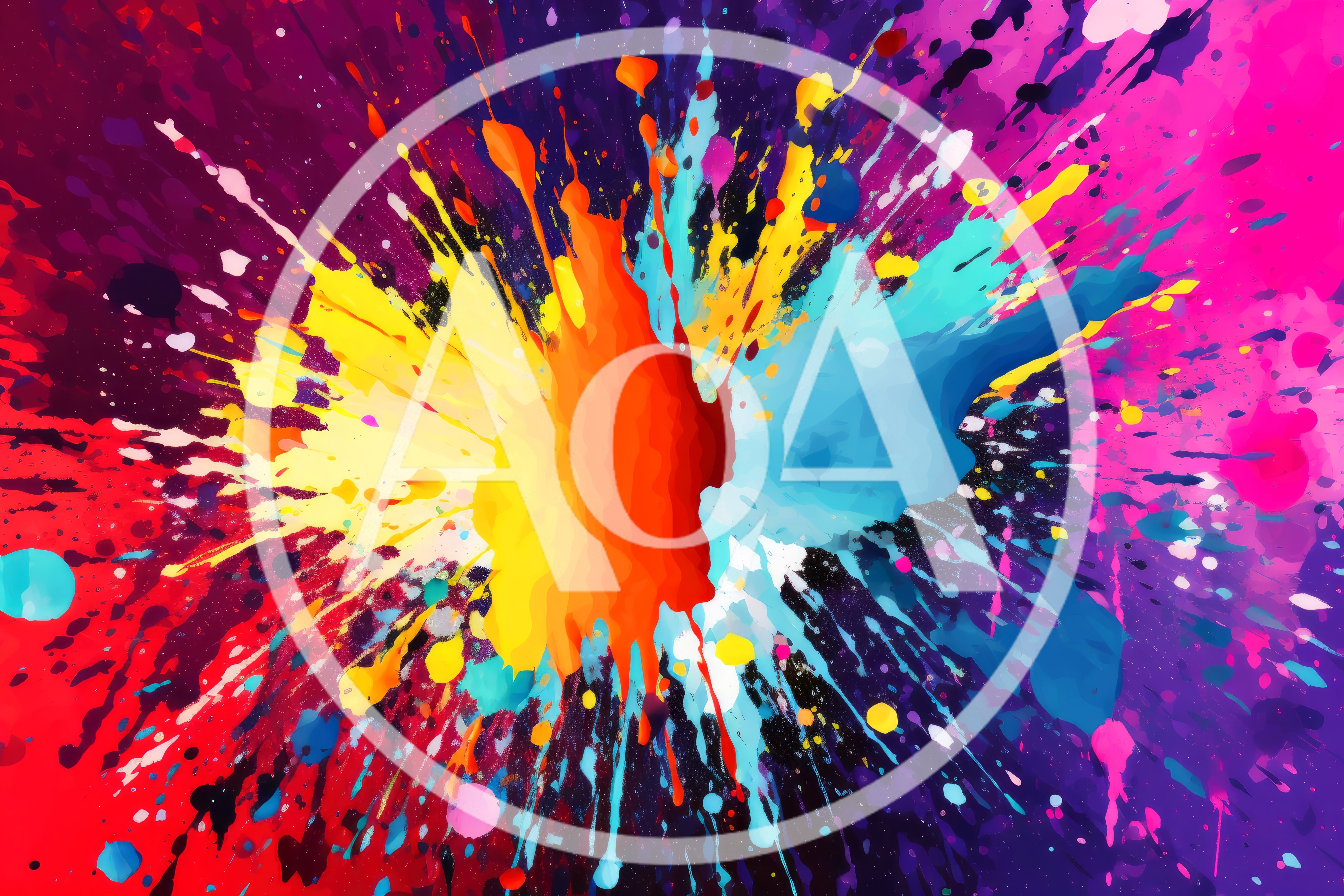 Vibrant Abstract Paint Splatter Explosion Background