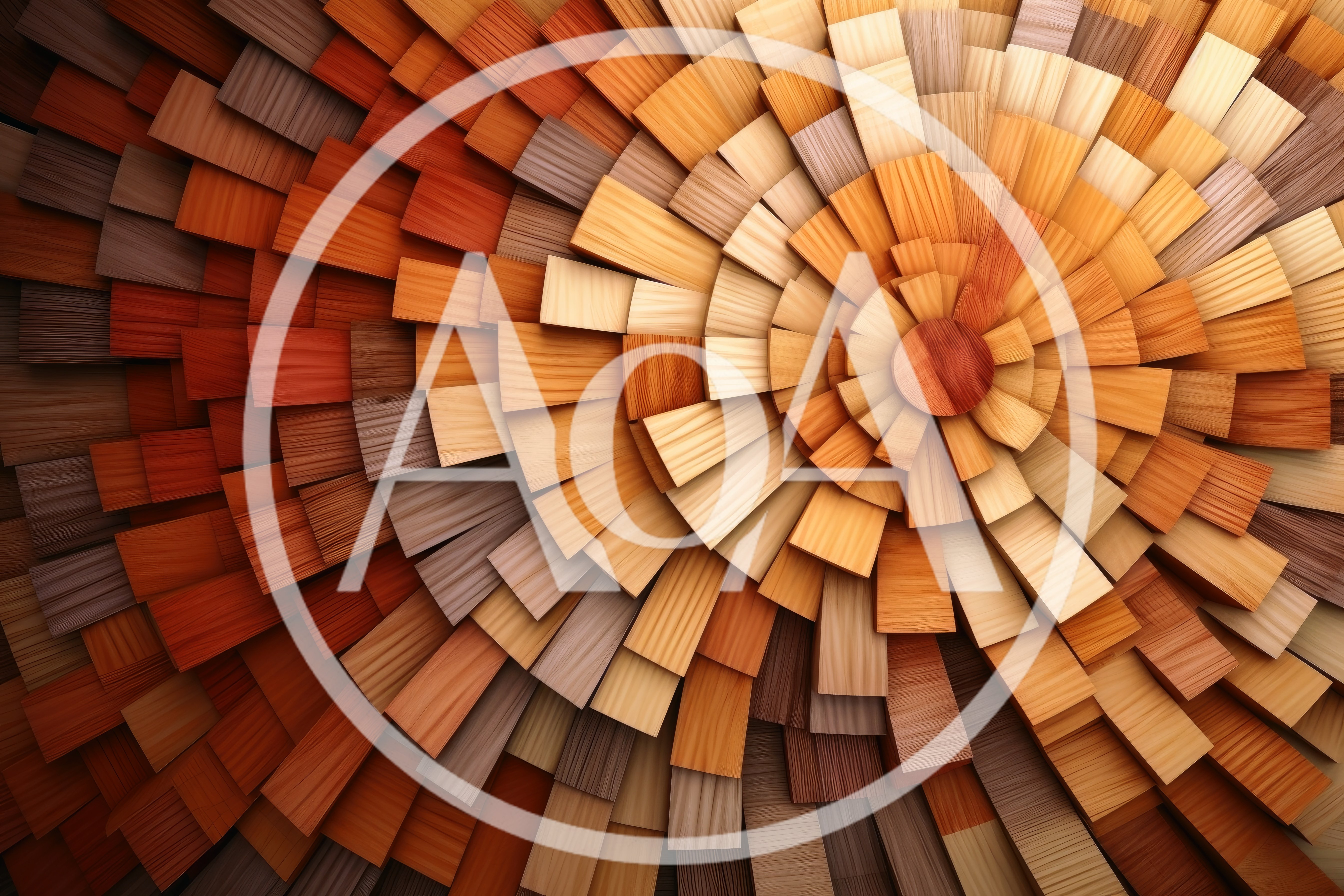 Abstract Radial Pattern Of Layered Wooden Planks