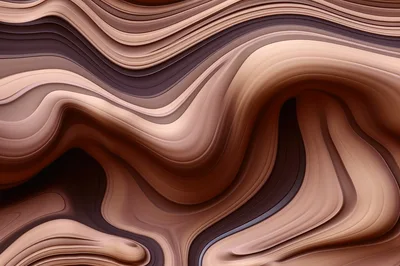 Abstract Liquid Swirls Of Brown And Beige Tones