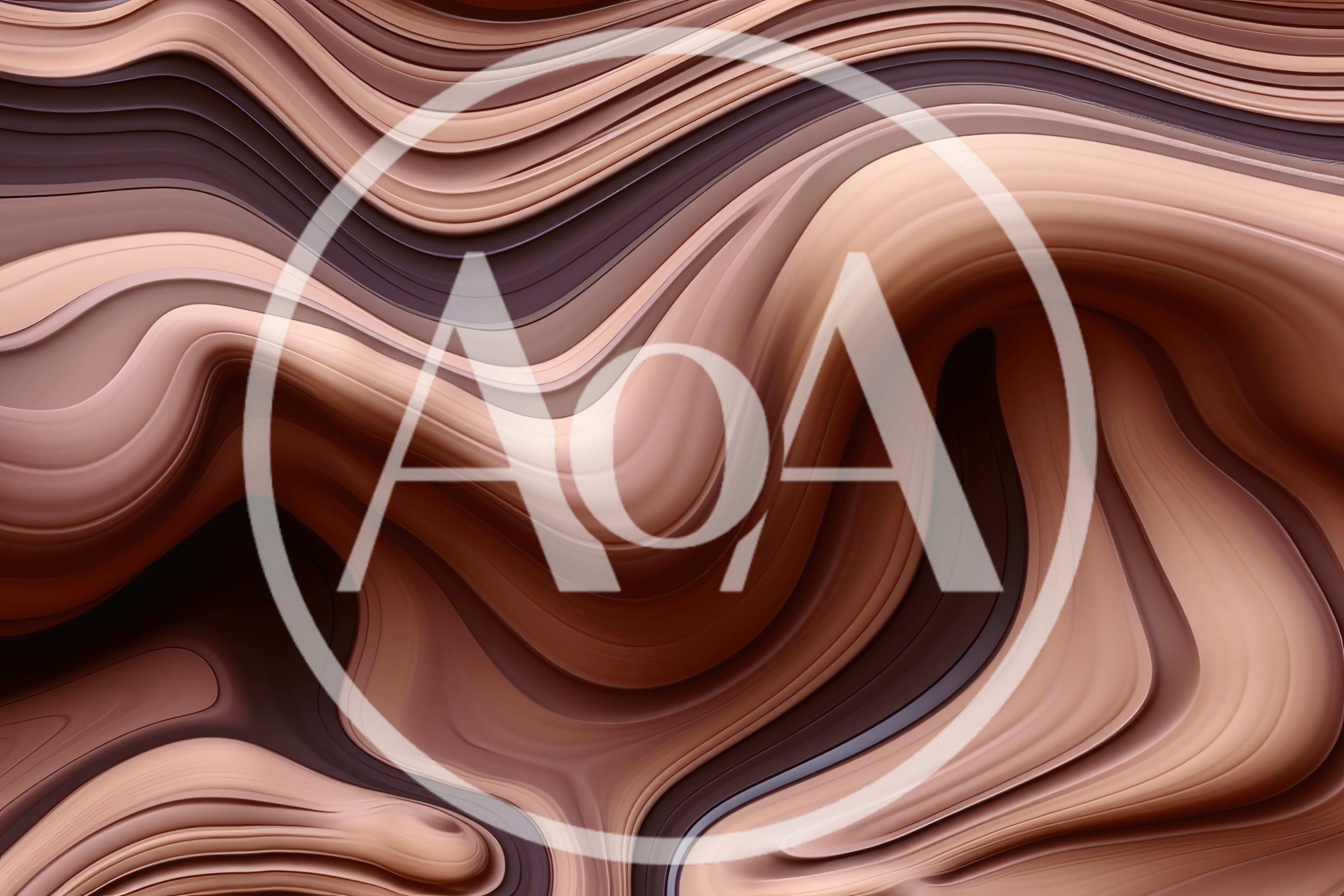 Abstract Liquid Swirls Of Brown And Beige Tones