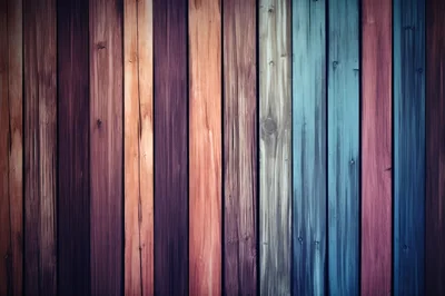 Vertical Multi Colored Wooden Planks Background