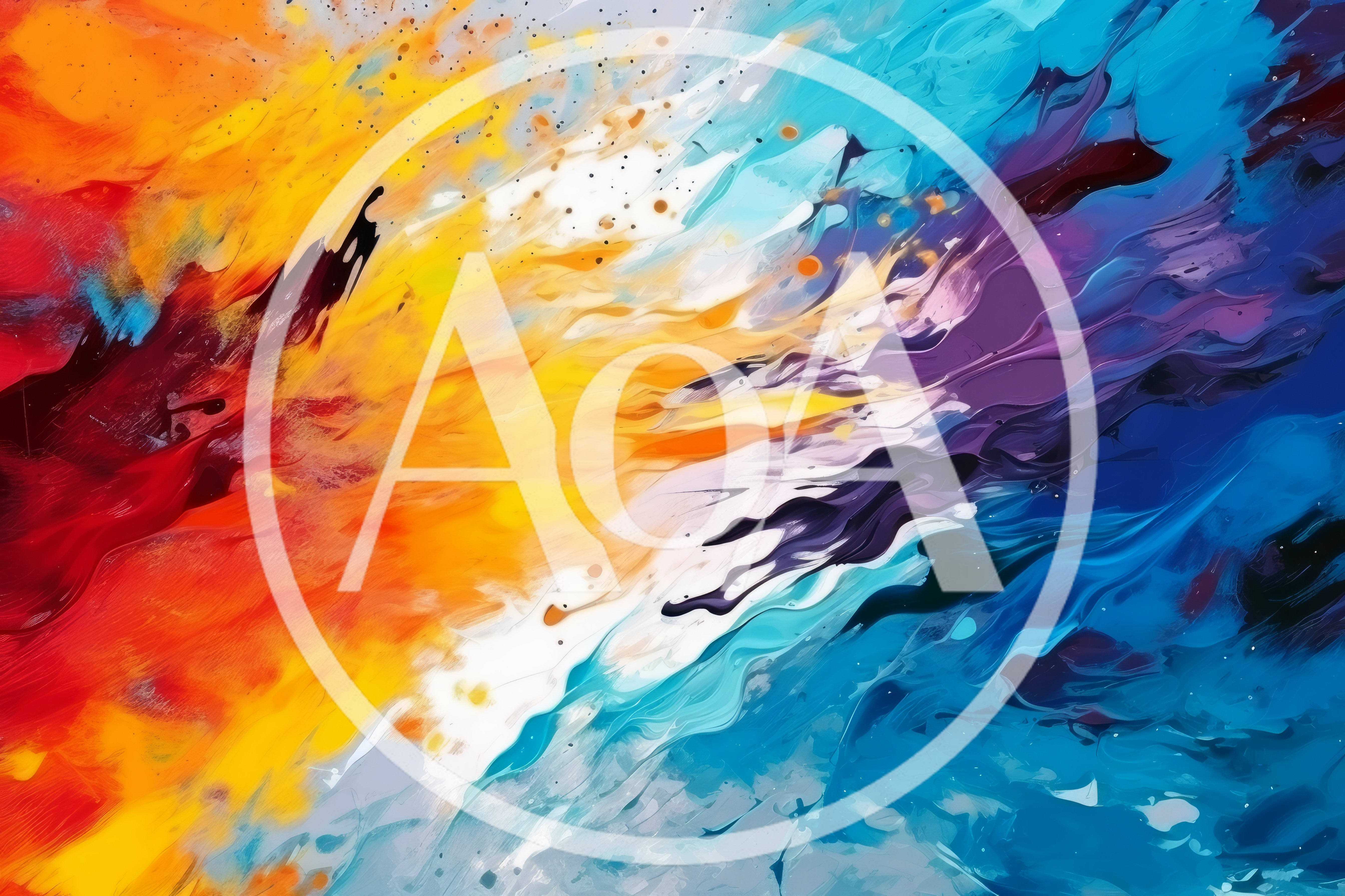 Abstract Fluid Acrylic Paint Pouring Background