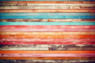 Multicolor Distressed Wooden Planks Wall Background