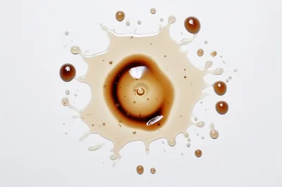 Coffee Splash Pattern on White Background