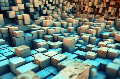 Abstract 3D Geometric Cubes Background