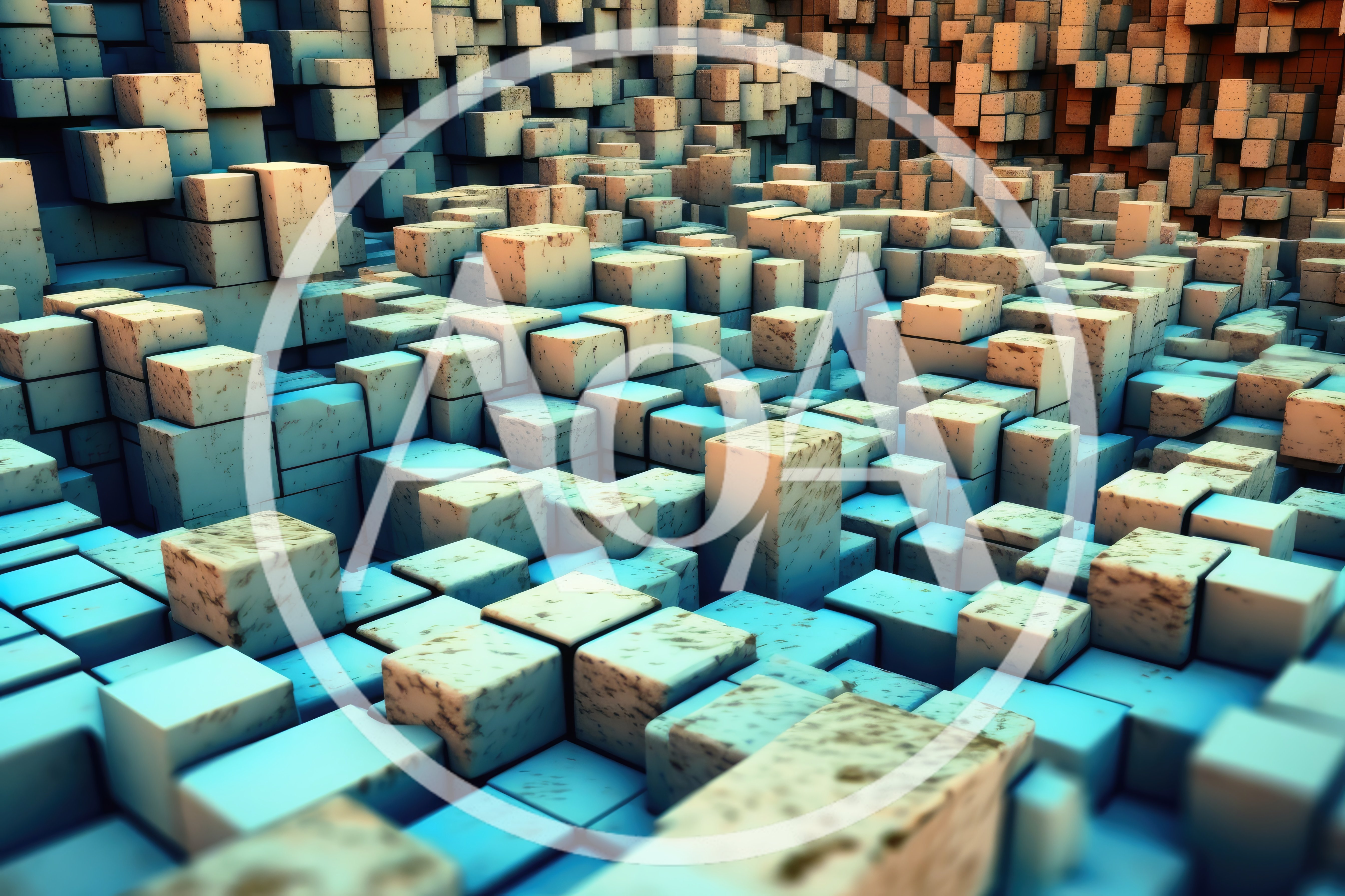Abstract 3D Geometric Cubes Background