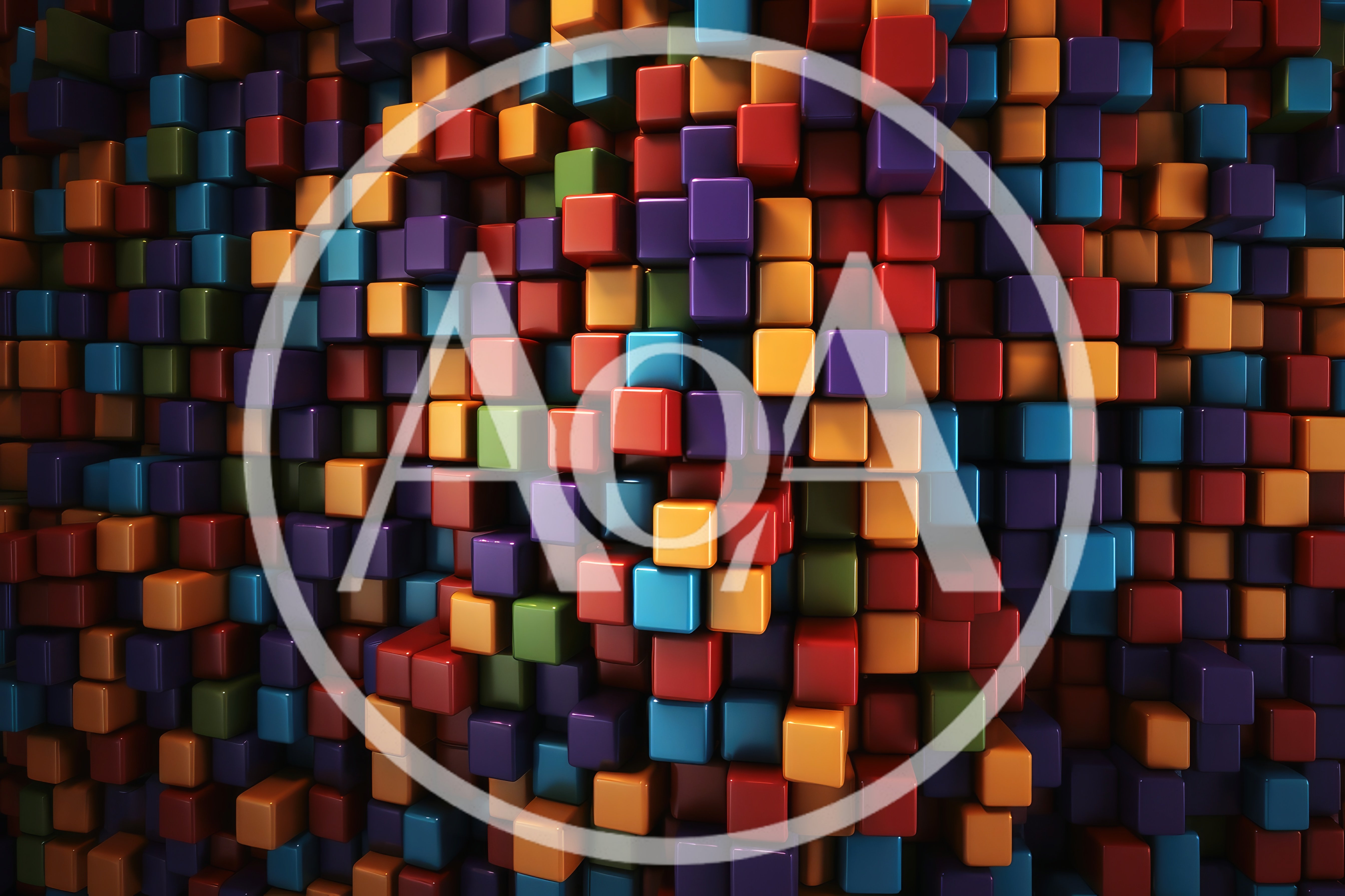 Abstract Background Of Colorful Glossy 3D Cubes