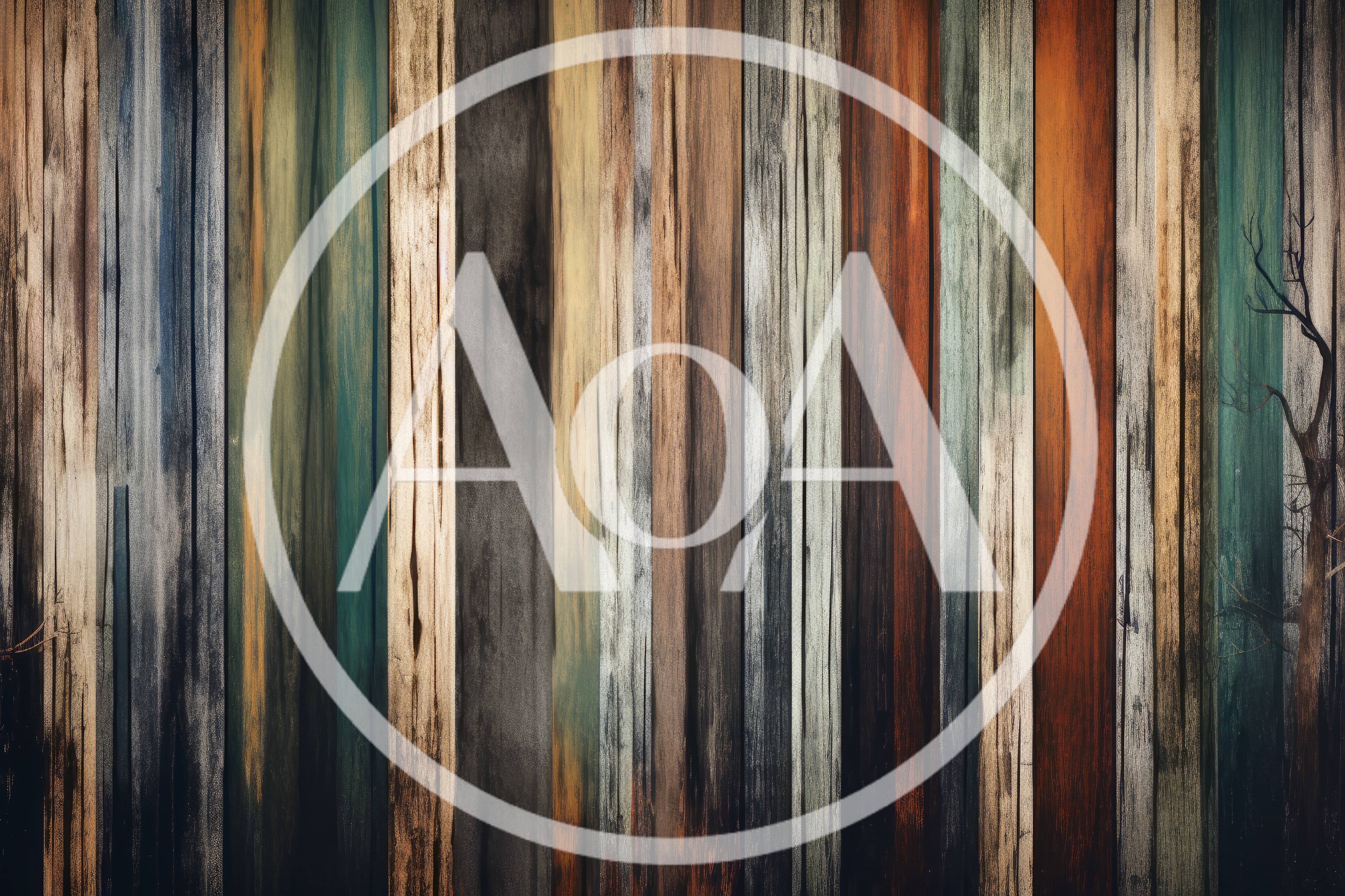 Vertical Multi-Colored Weathered Wooden Planks Background
