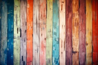 Vertical Multi-Colored Weathered Wooden Planks Background