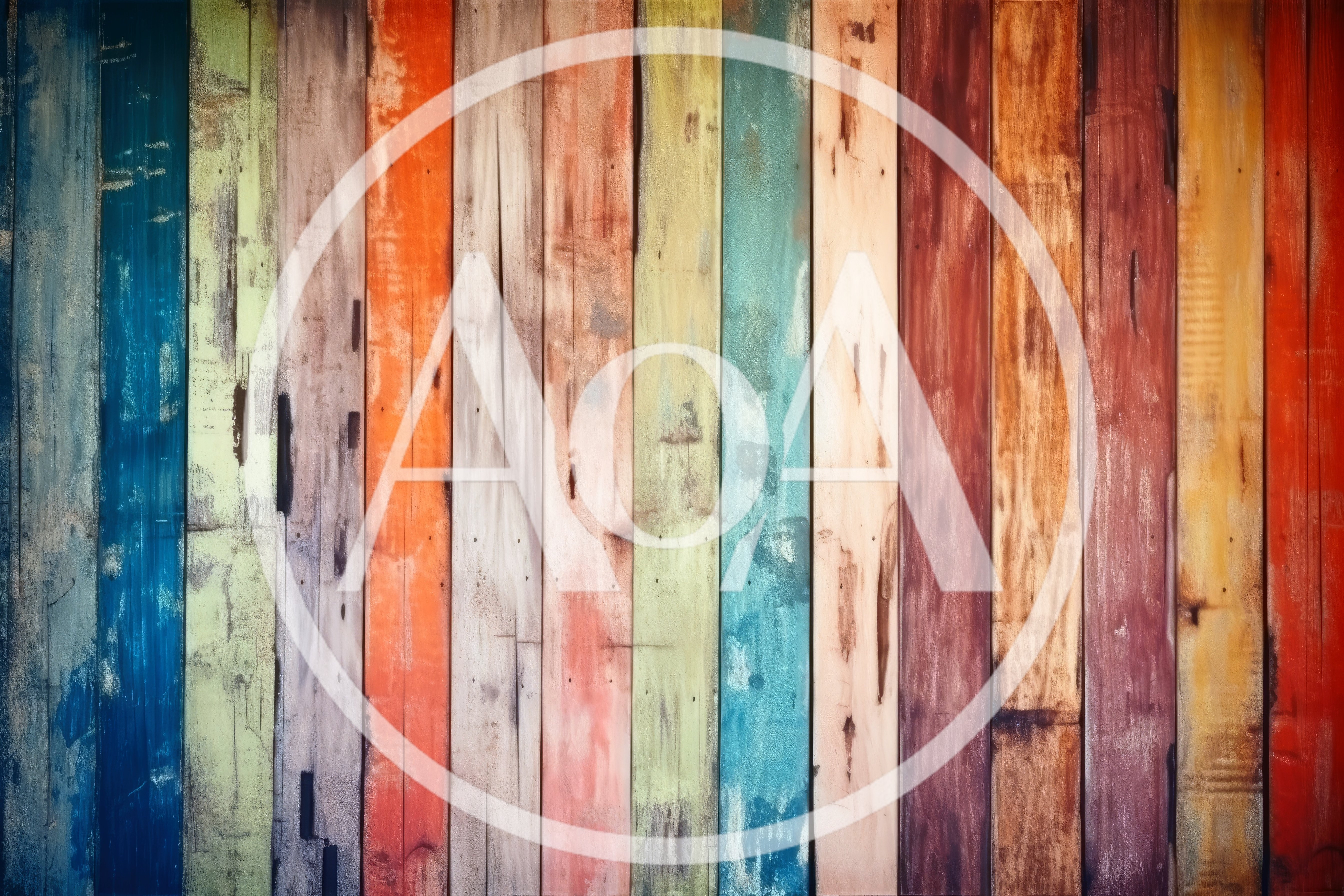 Vertical Multi-Colored Weathered Wooden Planks Background