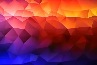 Abstract Geometric Low Poly Background With Vibrant Gradient