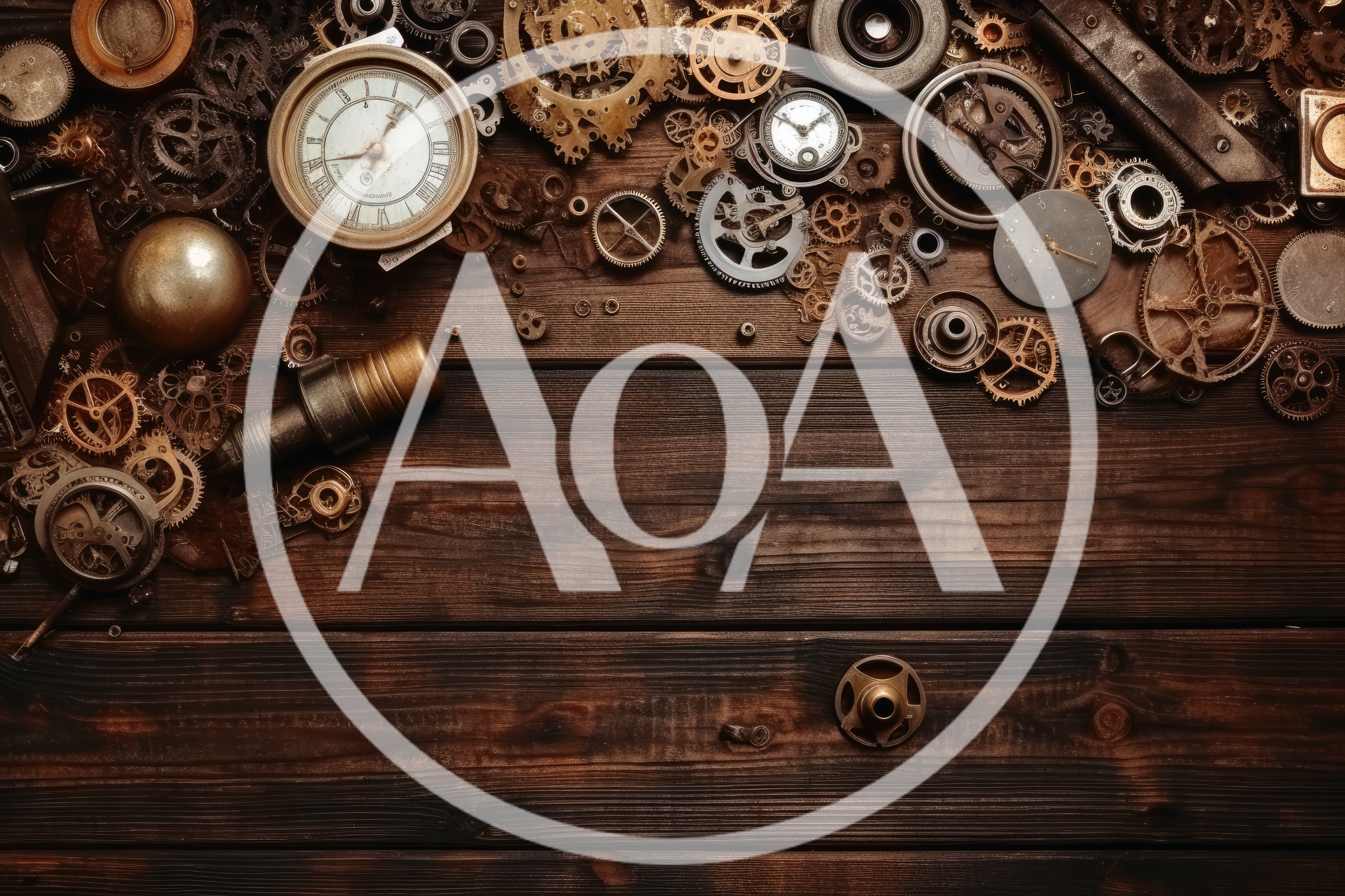 Steampunk Watchmaker Workbench With Vintage Clock Parts