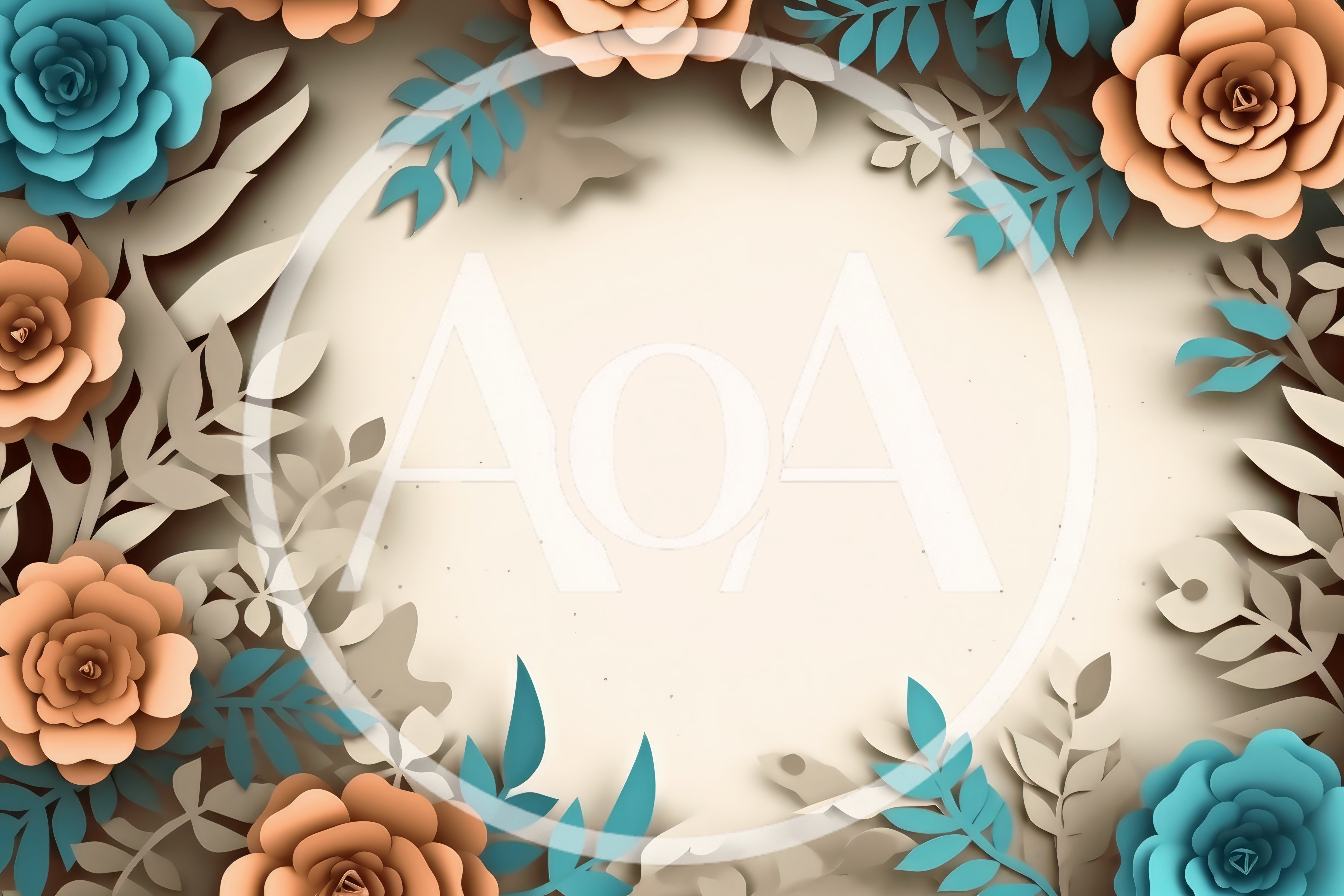 Paper Cutout Floral Frame With Pastel Flowers