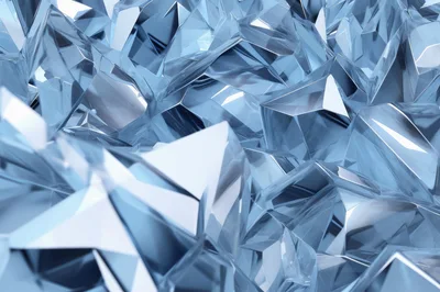 Abstract Blue Crystal Geometric Background