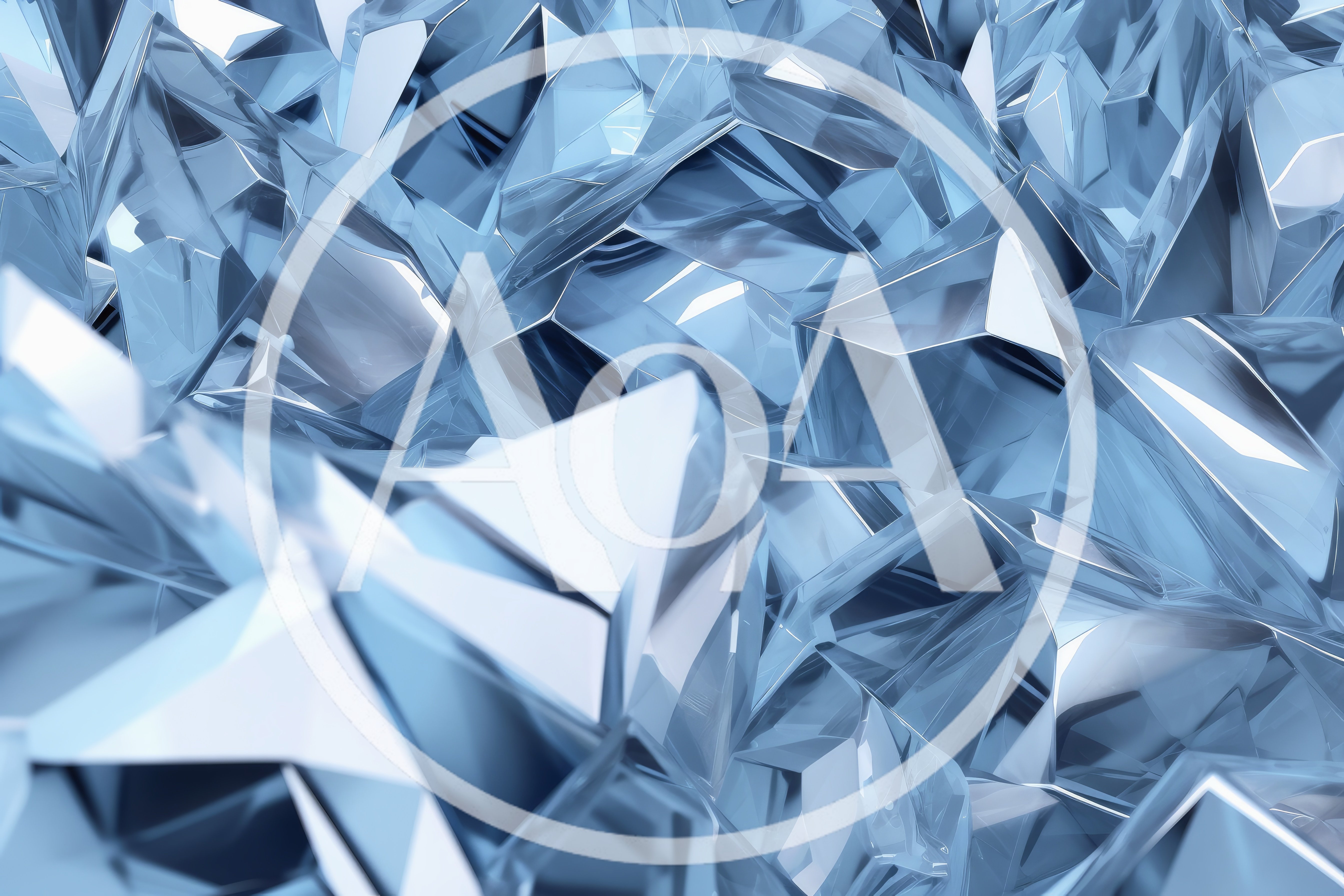 Abstract Blue Crystal Geometric Background