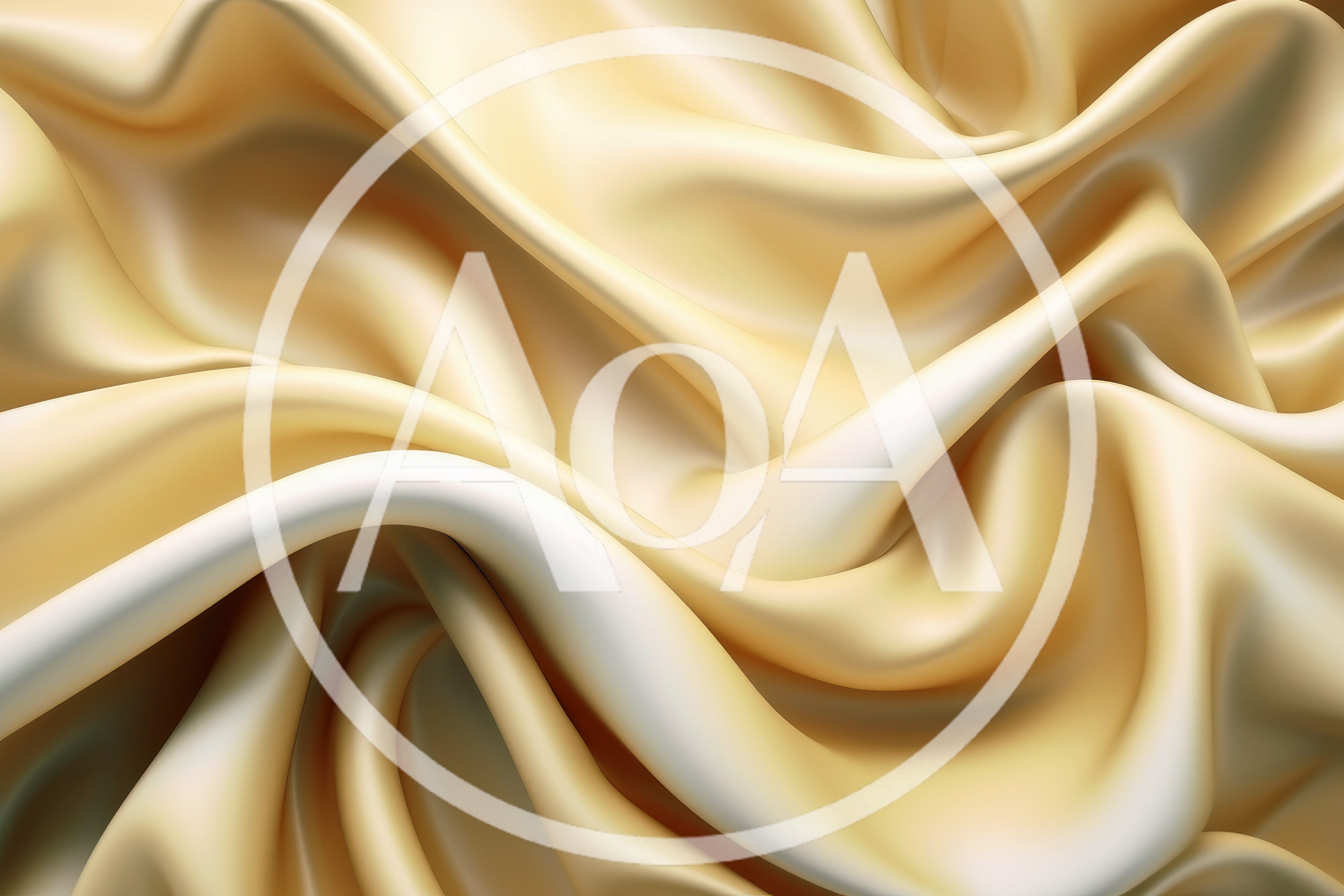 Abstract Golden Silk Fabric Waves Background