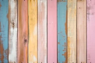 Vertical Multicolored Distressed Wooden Planks Background
