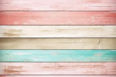 Pastel Colored Horizontal Wooden Planks Background