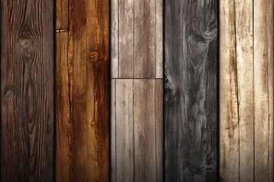 Vertical Wooden Planks With Diverse Textures And Colors