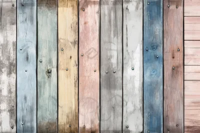 Multicolor Painted Wooden Planks Background