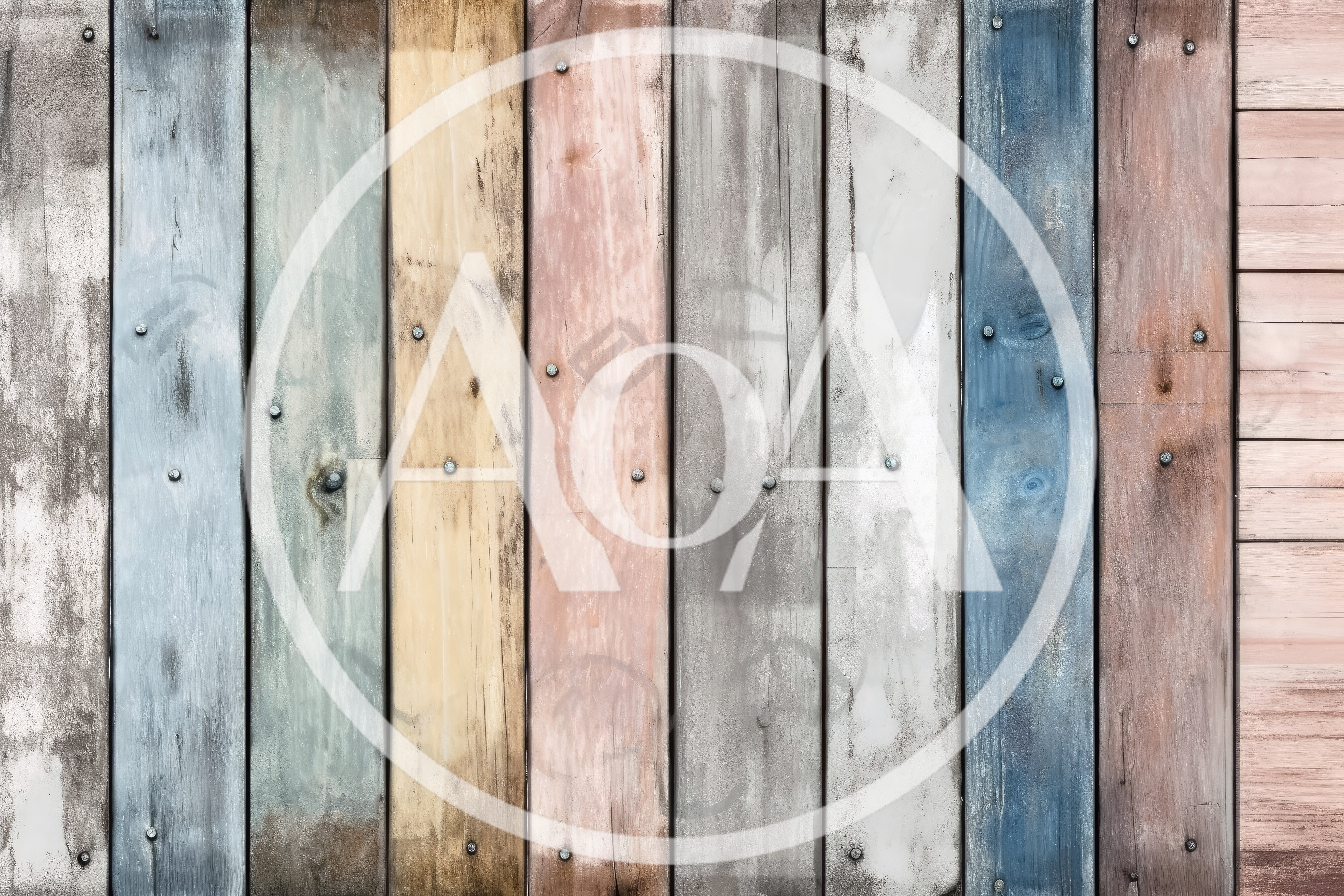 Multicolor Painted Wooden Planks Background