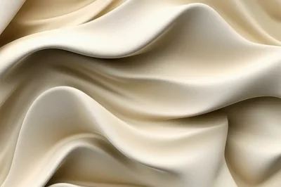 Abstract Background Of Flowing Cream Colored Fabric