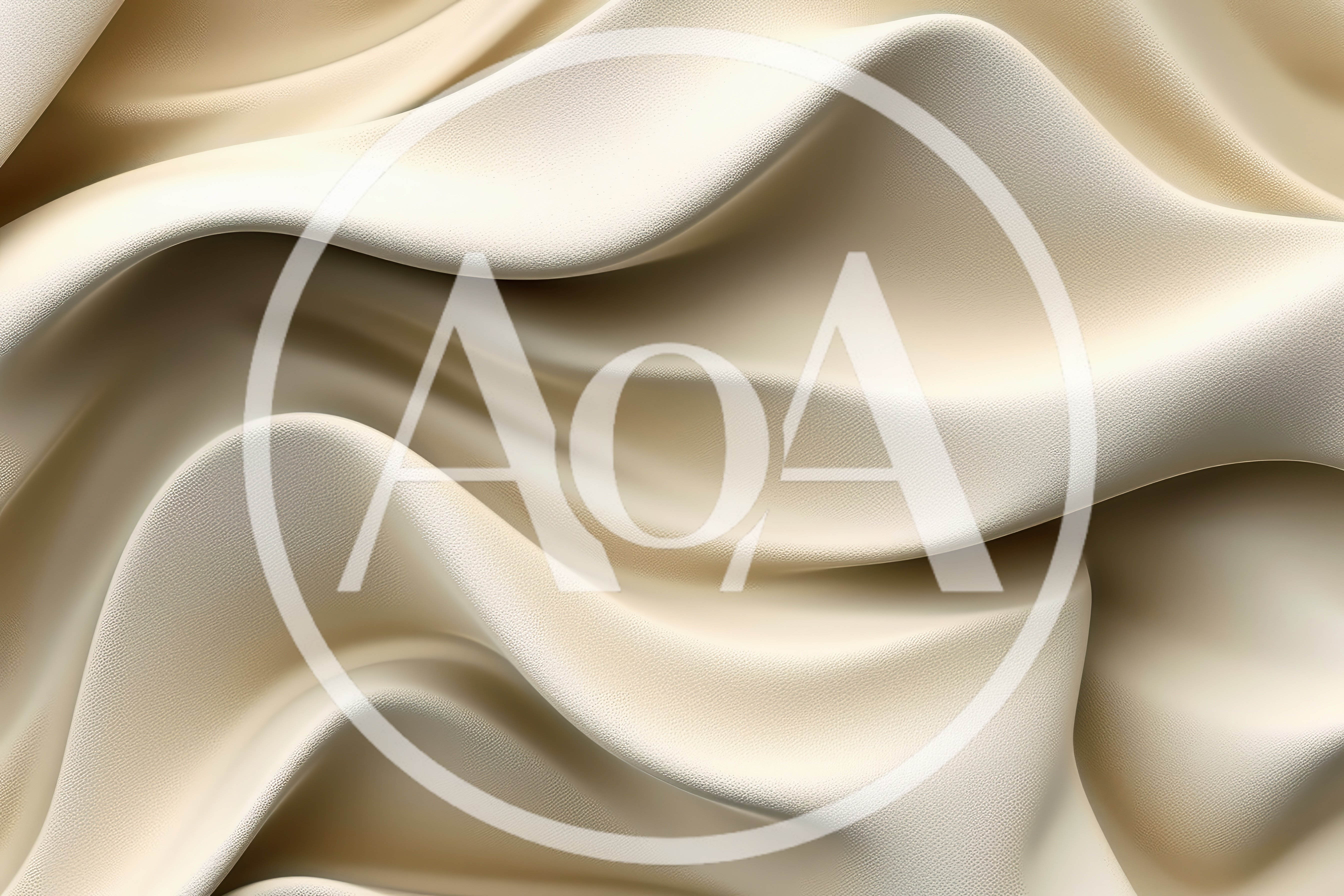 Abstract Background Of Flowing Cream Colored Fabric