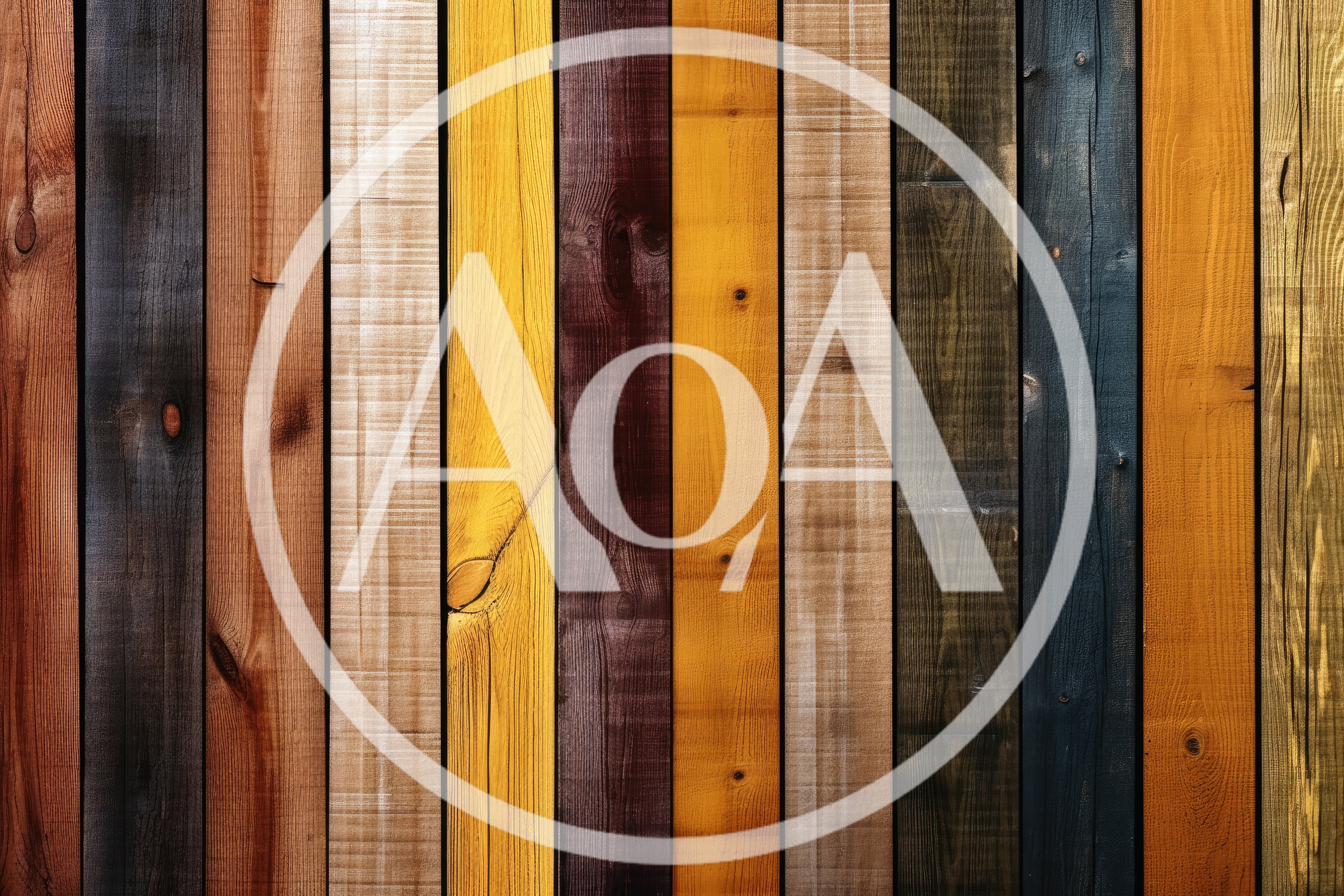 Vertical Wooden Planks With Diverse Stained Textures