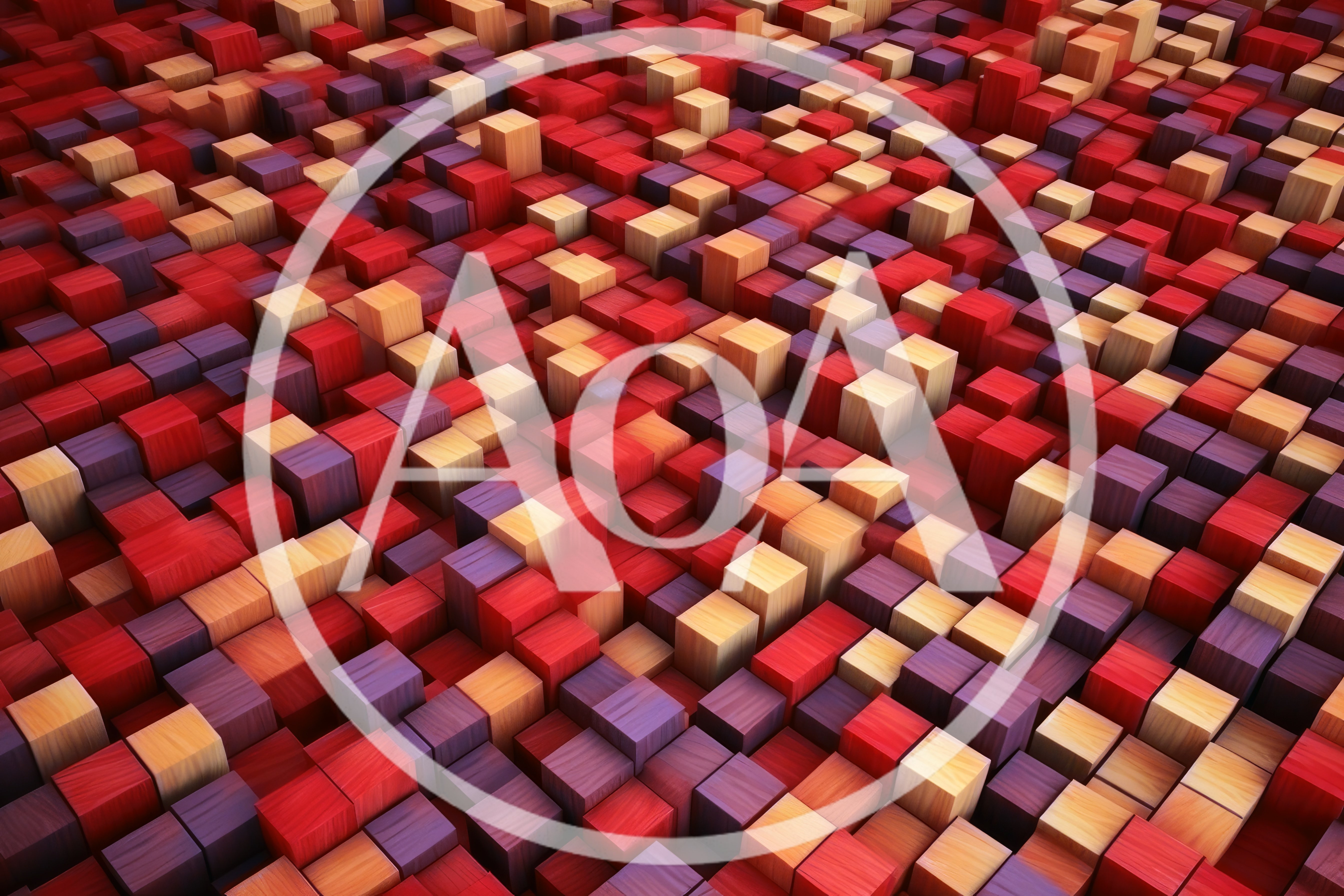 Abstract 3D Background Of Colorful Wooden Cubes