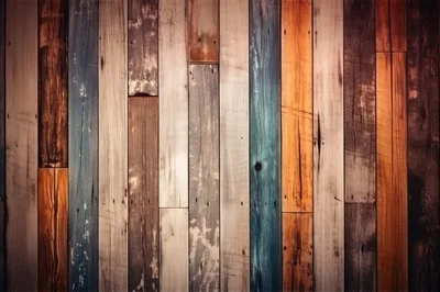 Vertical Multi Colored Weathered Wooden Planks Background