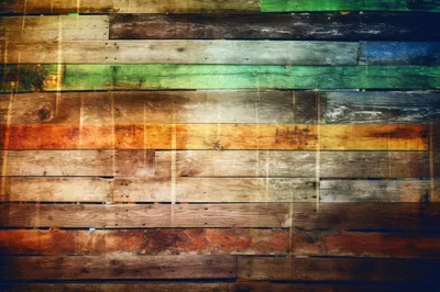 Rustic Multi Colored Wooden Planks Wall Background