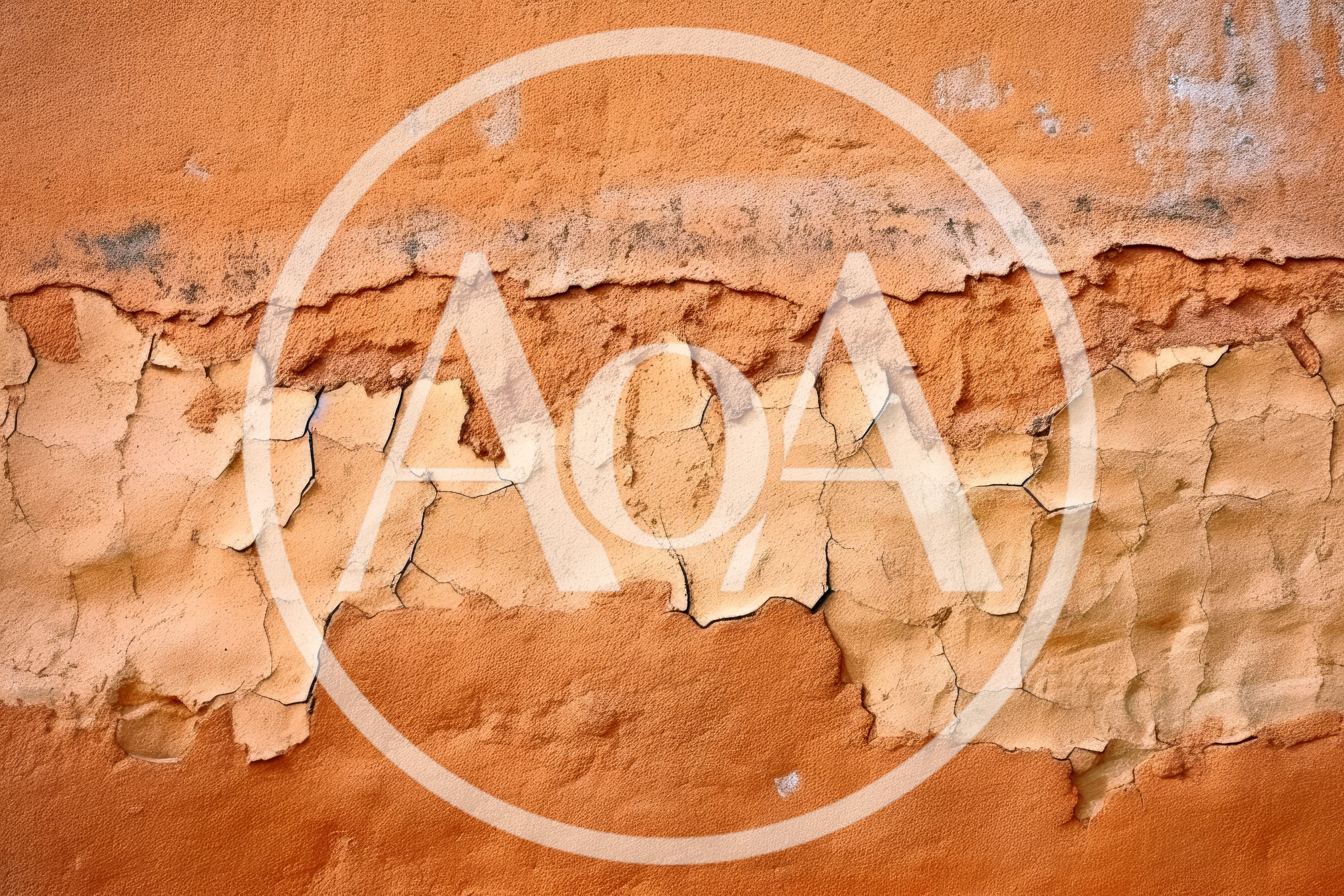 Weathered Orange Wall With Peeling Paint Texture
