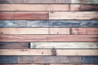 Rustic Multi Colored Wooden Plank Wall Background