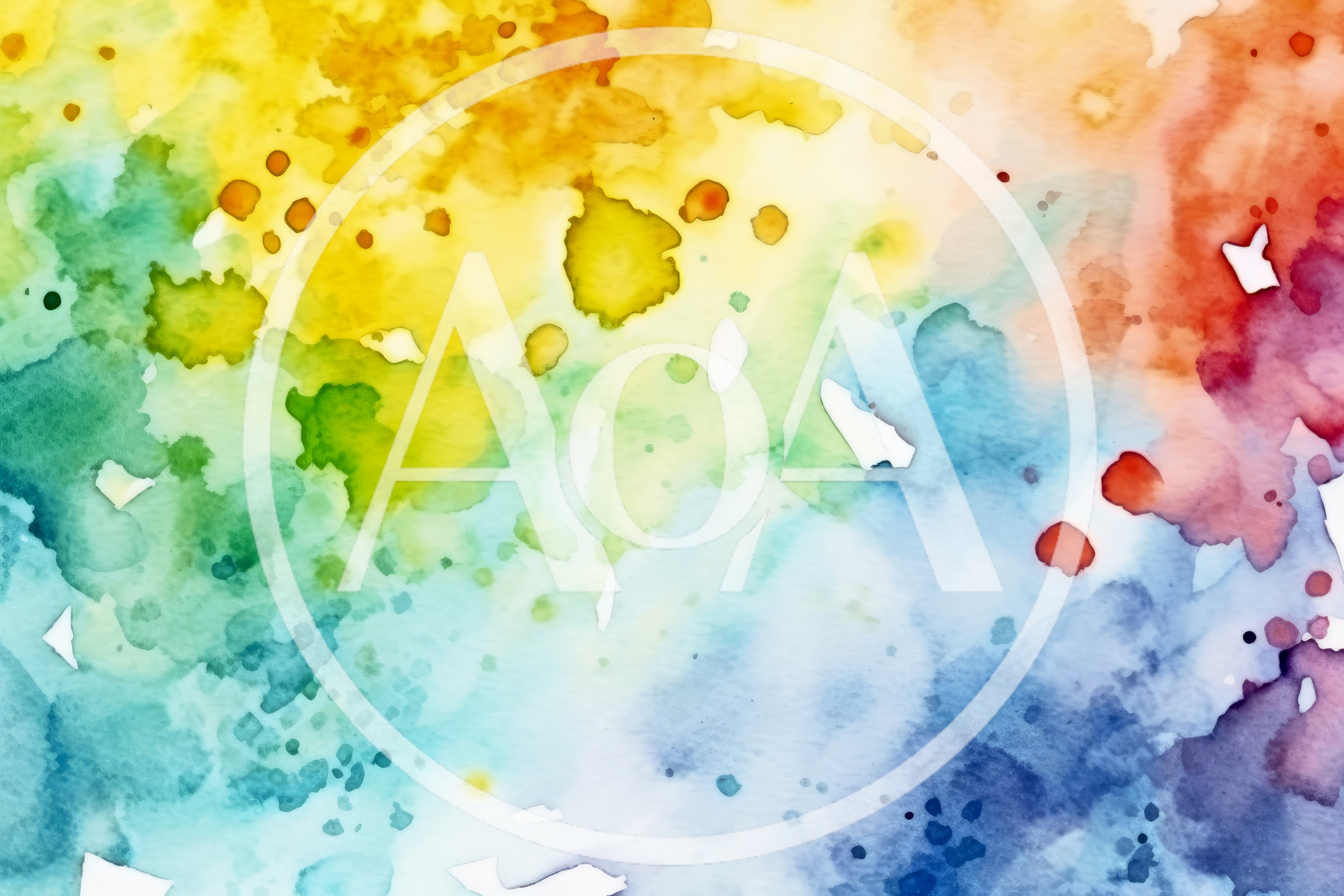 Abstract Watercolor Background With Vibrant Rainbow Color Blends