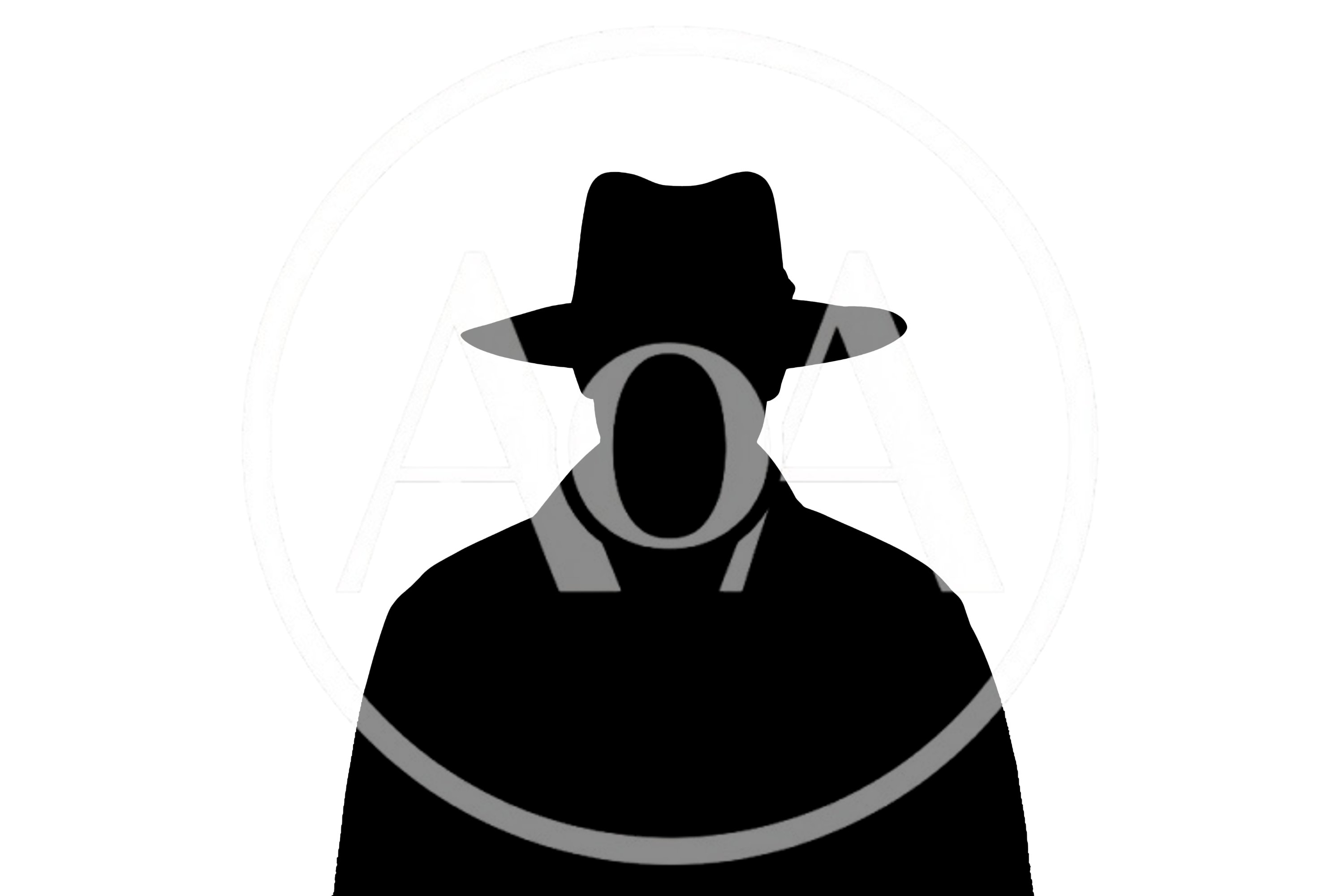 Silhouette Of A Man Wearing A Fedora Hat