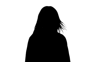 Silhouette Of A Woman With Flowing Hair