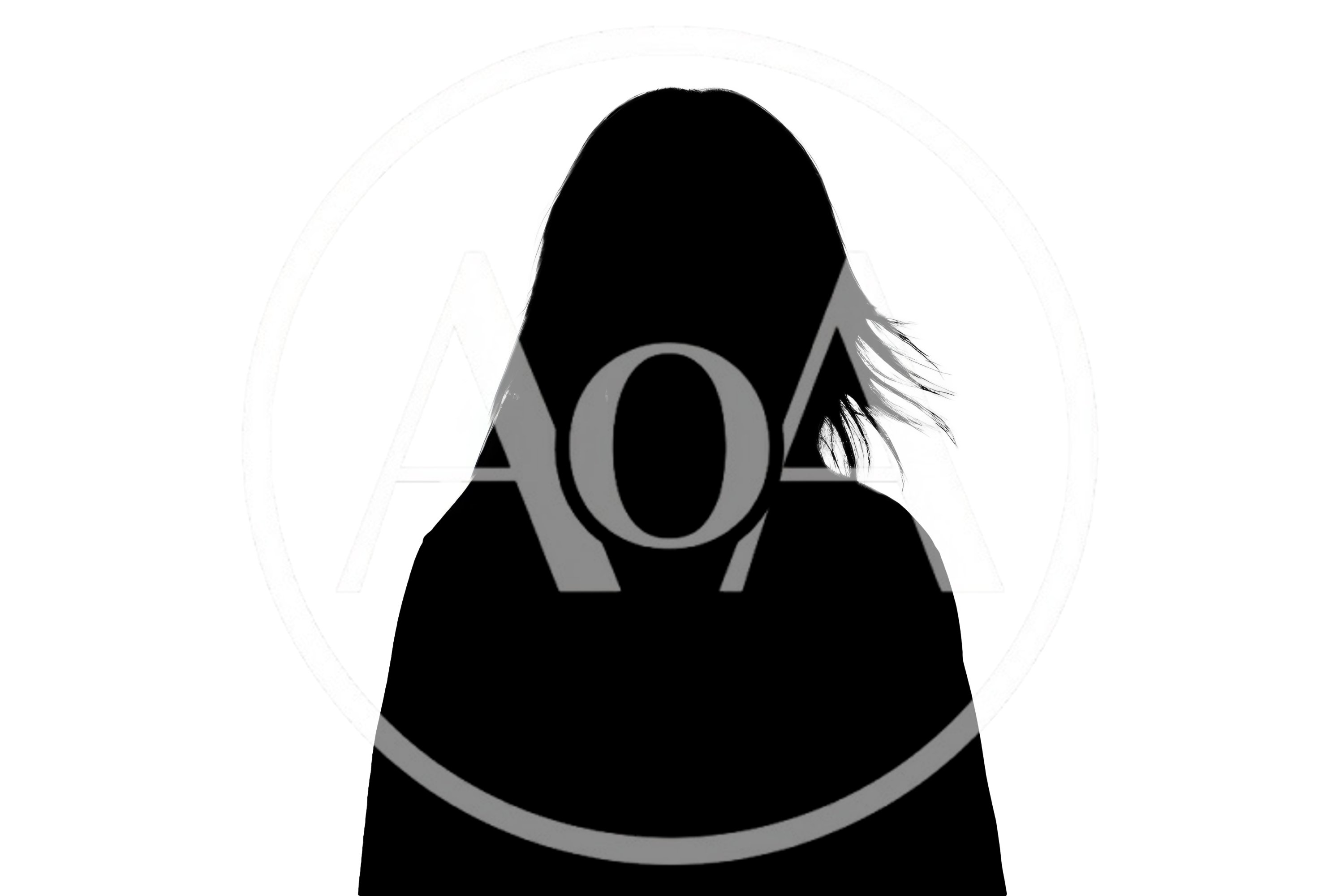 Silhouette Of A Woman With Flowing Hair