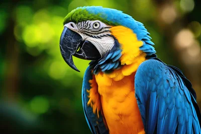 Blue and Yellow Macaw Portrait