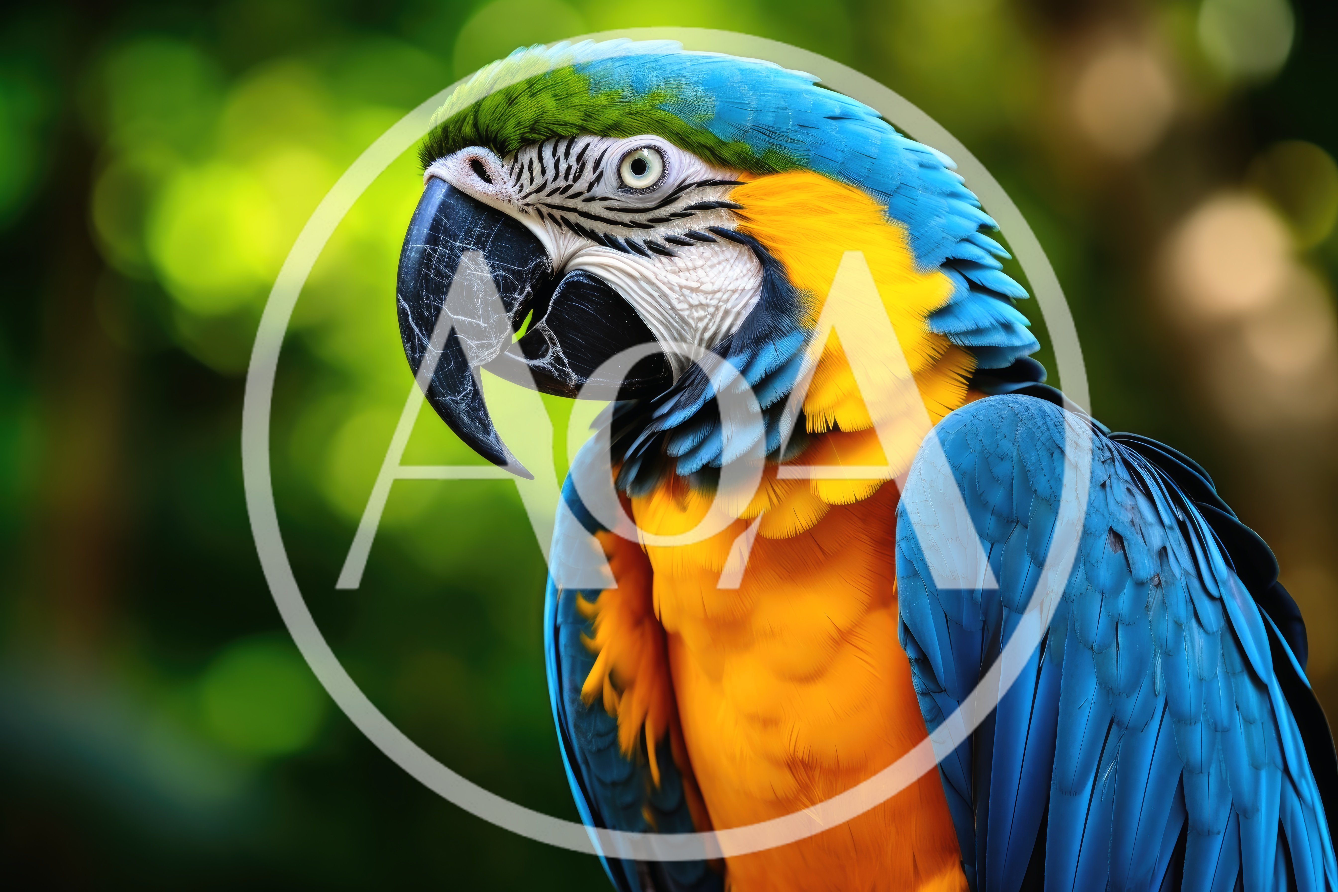 Blue and Yellow Macaw Portrait
