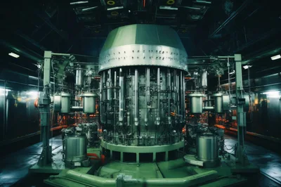 Industrial Nuclear Reactor Core In A Research Facility