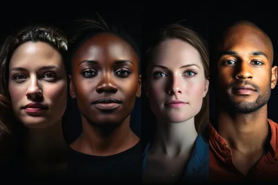 Diverse Group Of People Portrait Collection