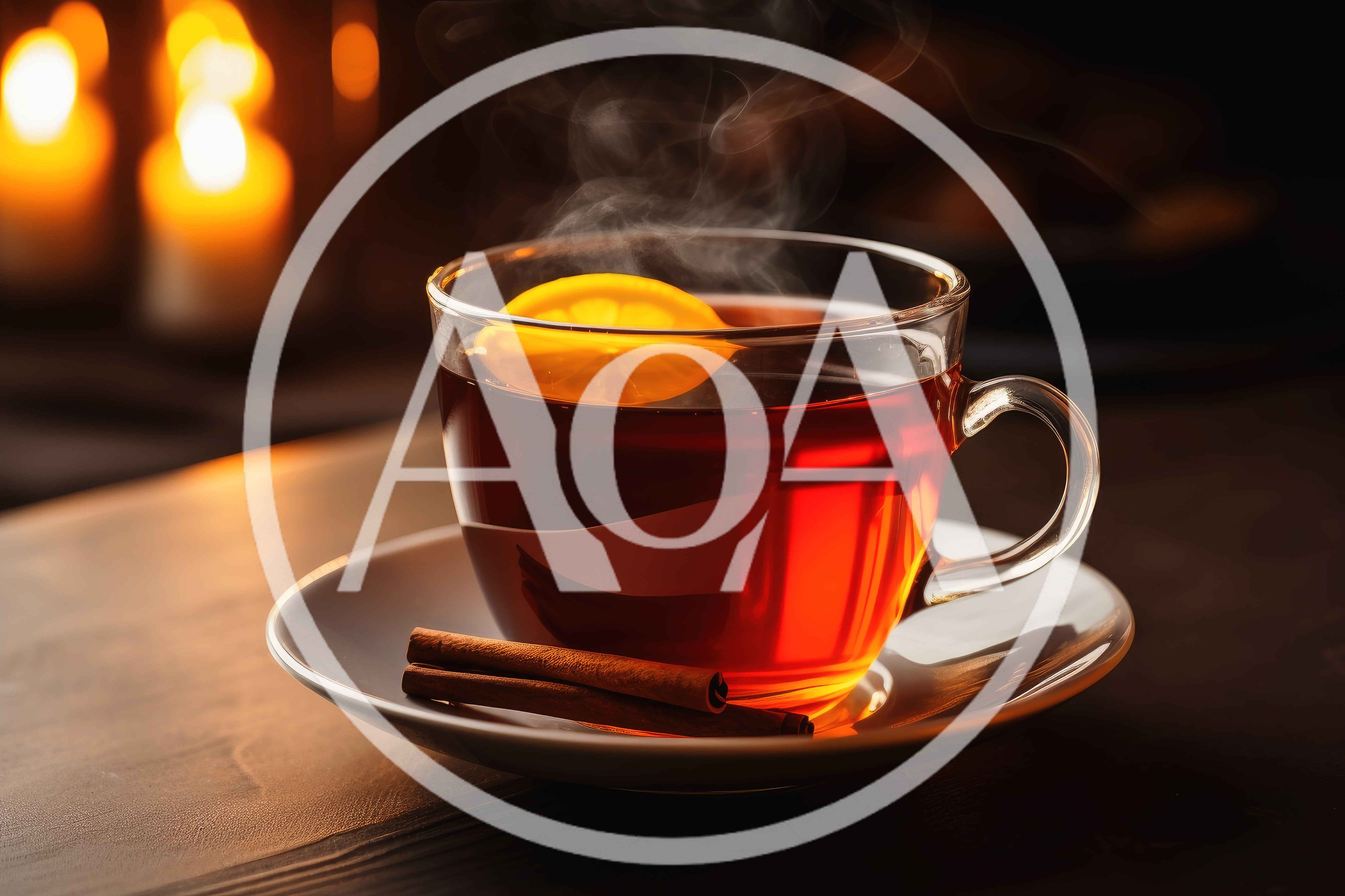 Steaming Cup Of Tea With Lemon And Cinnamon